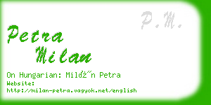 petra milan business card